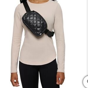 Lole classic chic black Quilted Belt Bag